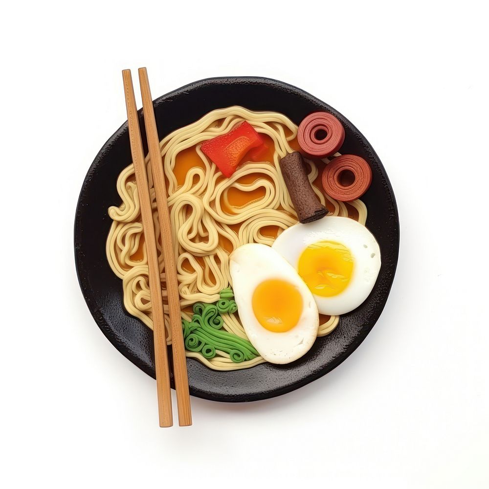 Ramen food dish chopsticks. AI generated Image by rawpixel.