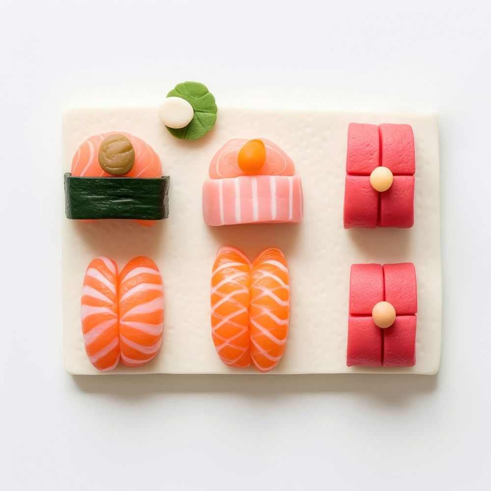 Sushi dish food confectionery. AI generated Image by rawpixel.