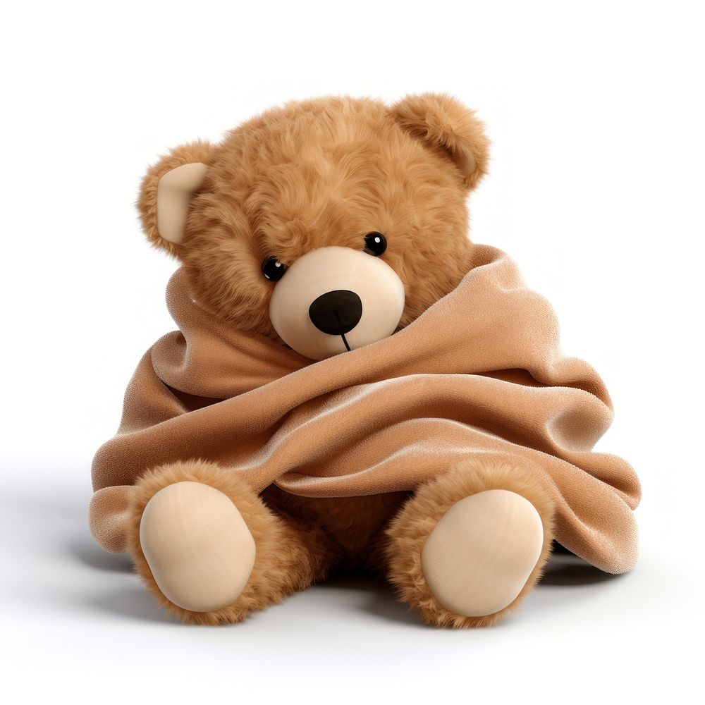 Blanket plush bear toy. AI generated Image by rawpixel.