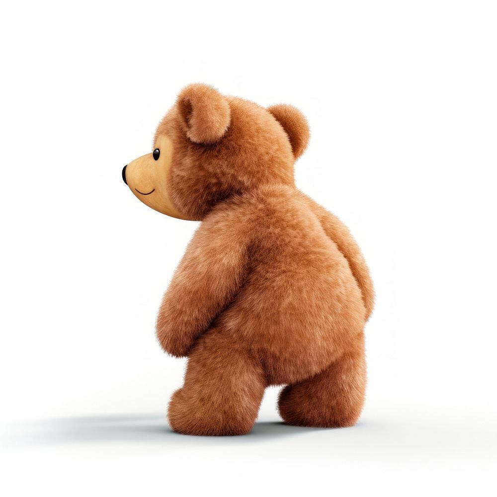 Teddy bear looking back plush toy representation. AI generated Image by rawpixel.
