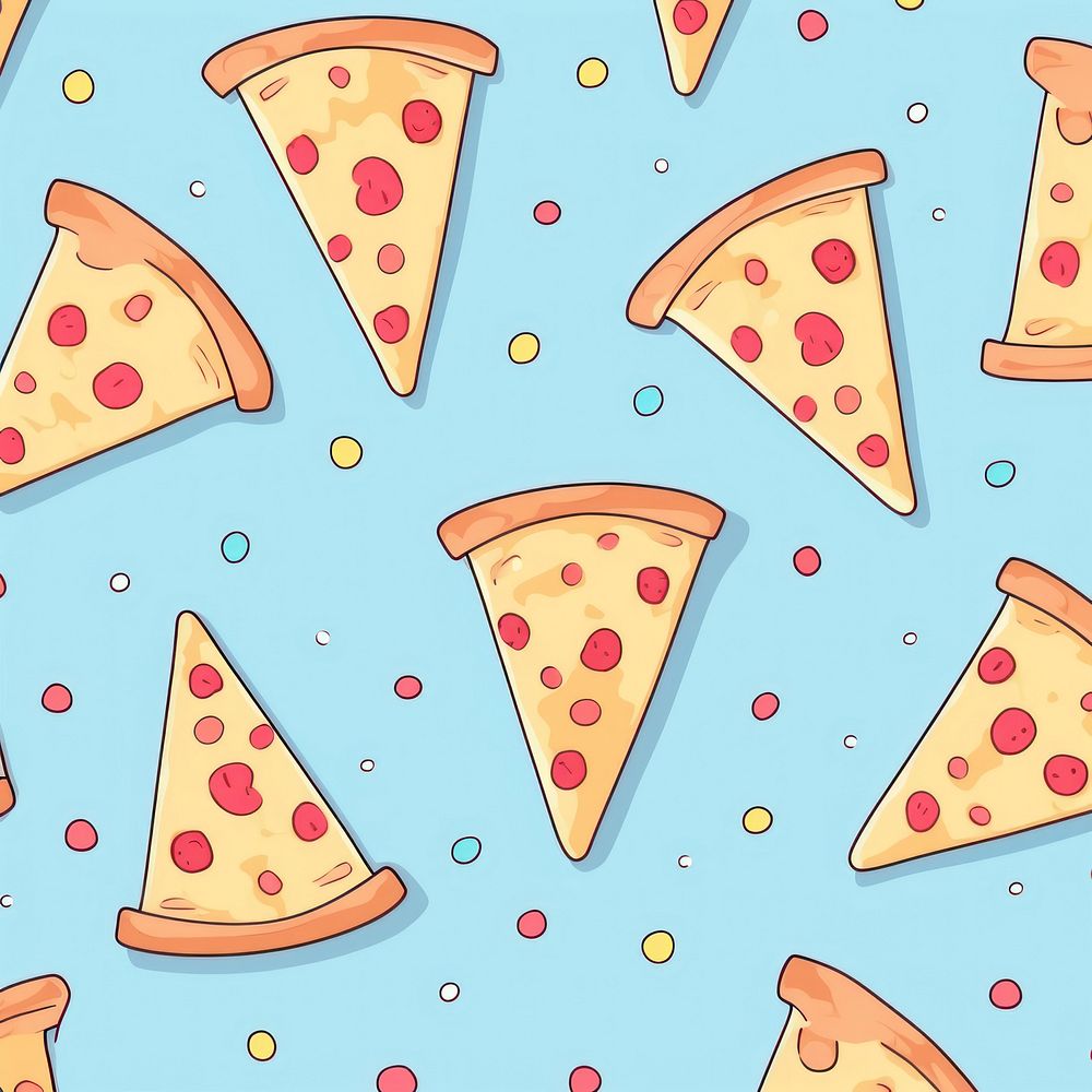 Pizza pattern backgrounds food. AI generated Image by rawpixel.