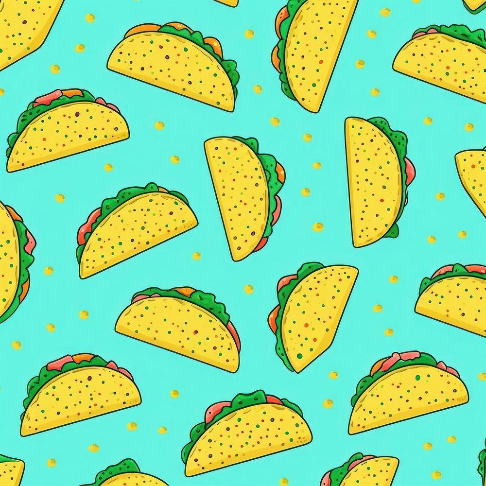 Taco pattern backgrounds food. AI | Free Photo Illustration - rawpixel