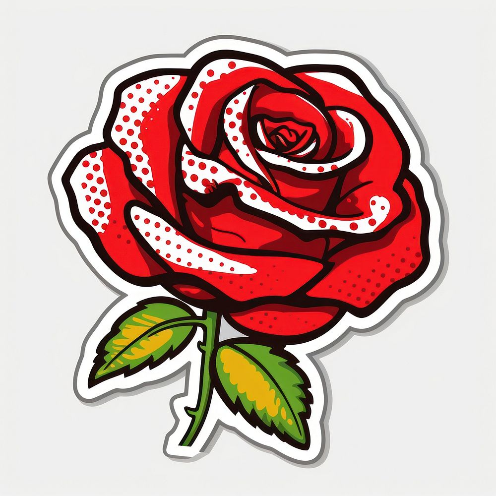 Blooming red rose art pattern flower. AI generated Image by rawpixel.
