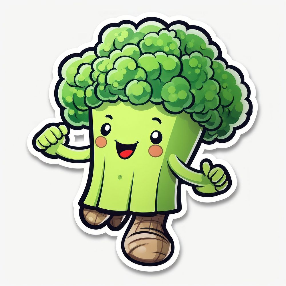 Cartoon broccoli dancing vegetable plant | Premium Photo Illustration ...