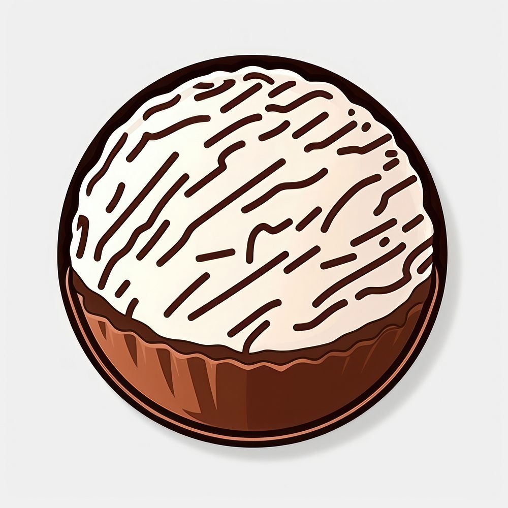 Chocolate truffle dessert icing food. AI generated Image by rawpixel.