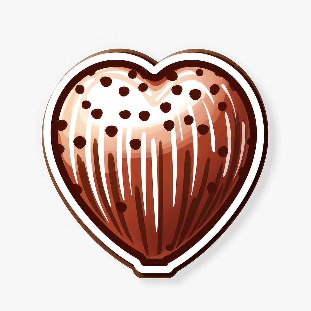 Chocolate truffle dessert heart food. AI generated Image by rawpixel.