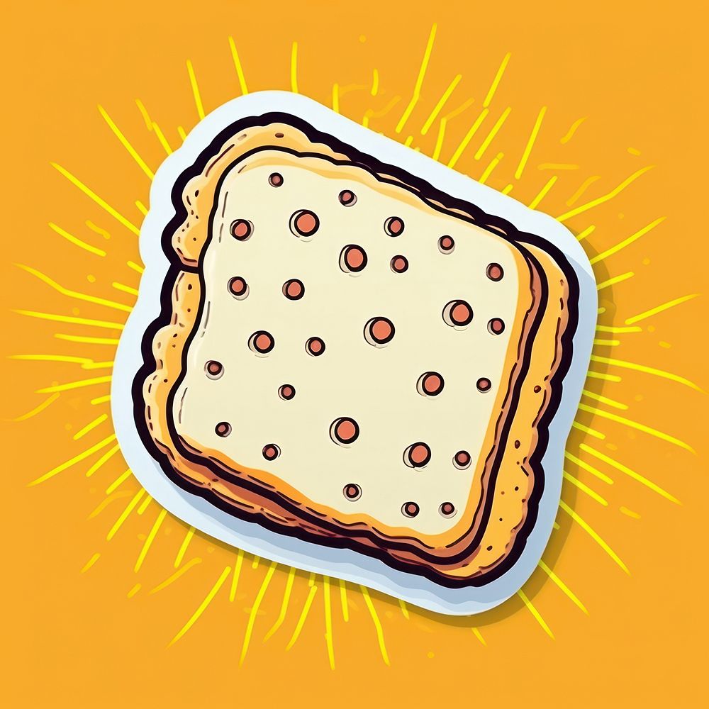 Cracker dessert bread plate. AI generated Image by rawpixel.