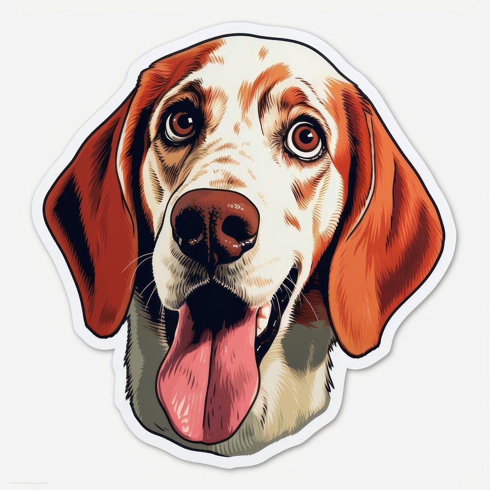 Dog face animal mammal beagle. AI generated Image by rawpixel.