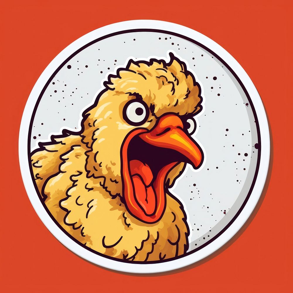 Fried chicken animal bird representation. AI generated Image by rawpixel.