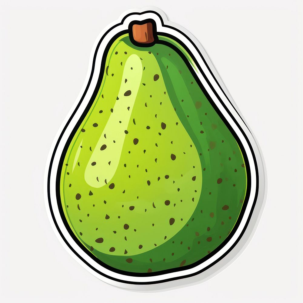 Half cut avocado fruit plant pear. AI generated Image by rawpixel.