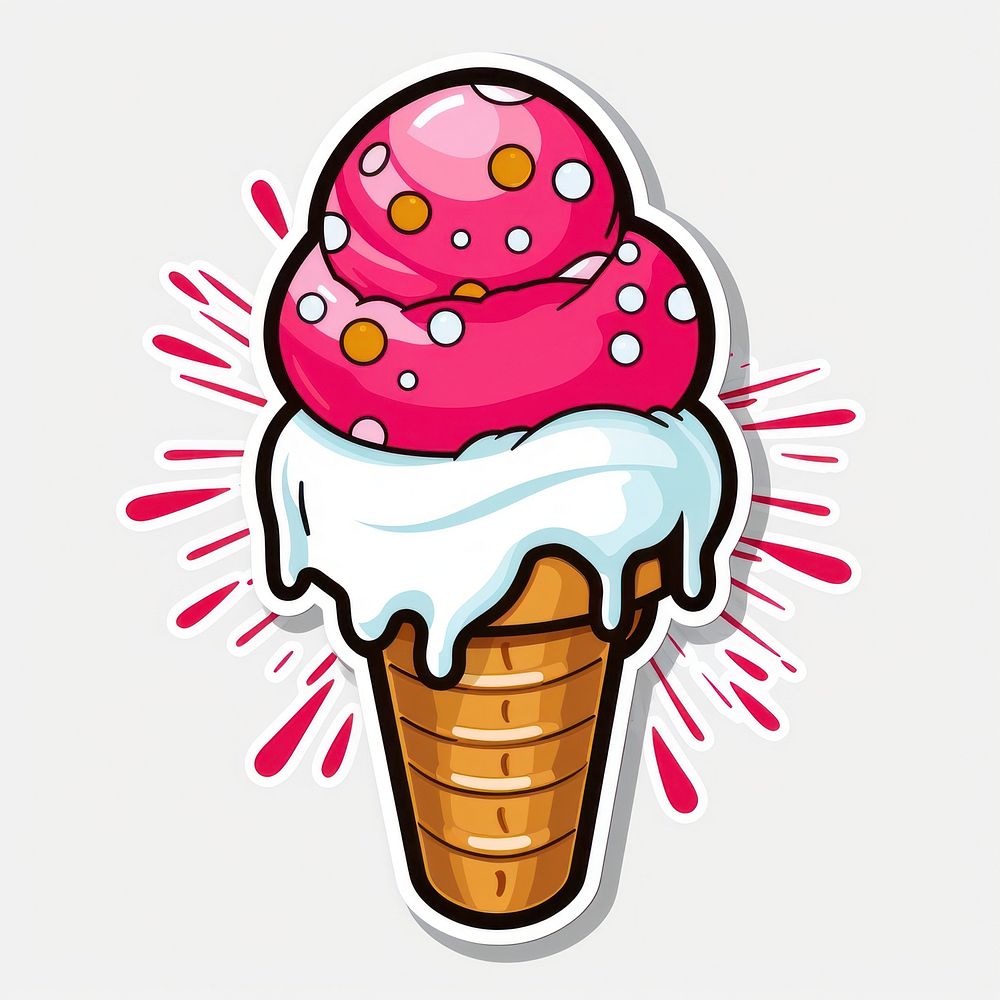 Ice cream dessert food sprinkles. AI generated Image by rawpixel.