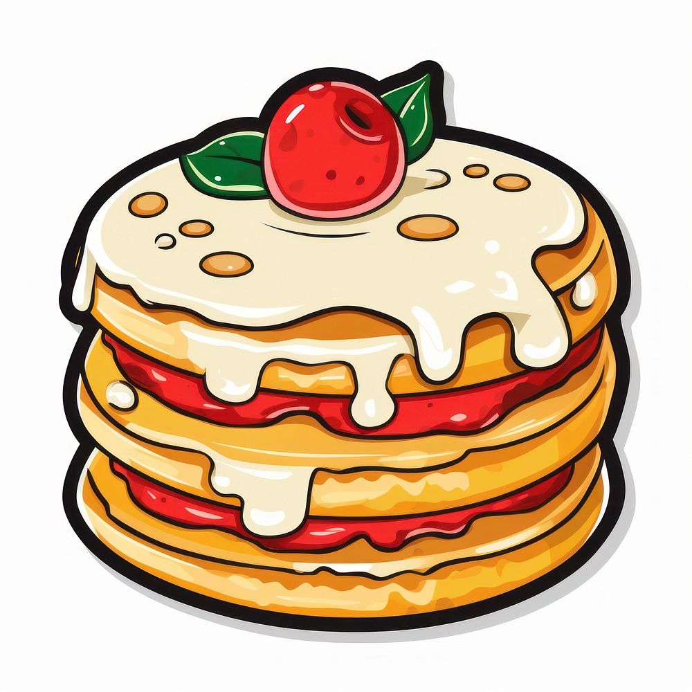 Pancake dessert cream food. AI generated Image by rawpixel.
