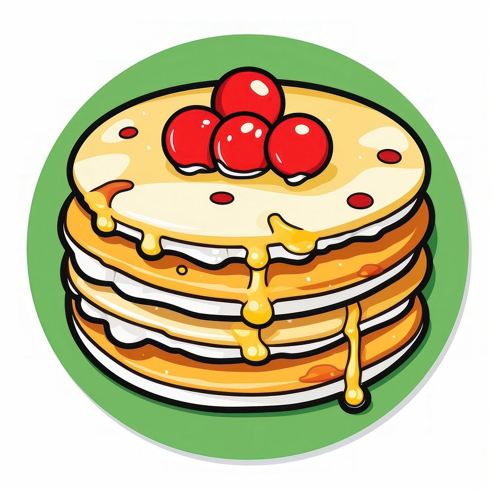 Pancake dessert food breakfast. AI generated Image by rawpixel.