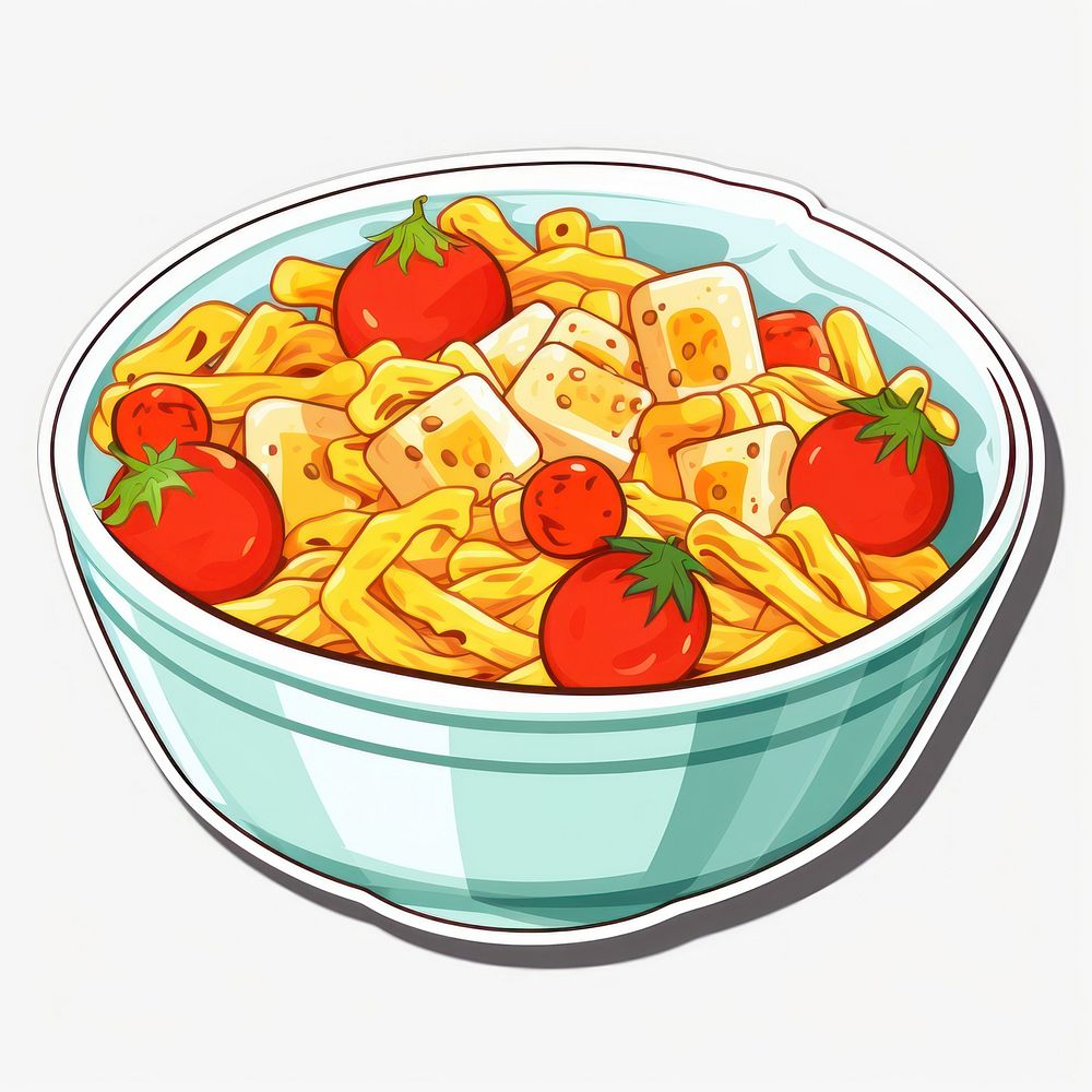 Pasta dish food meal bowl. AI generated Image by rawpixel.