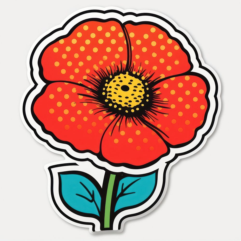 Poppy flower art pattern petal. AI generated Image by rawpixel.