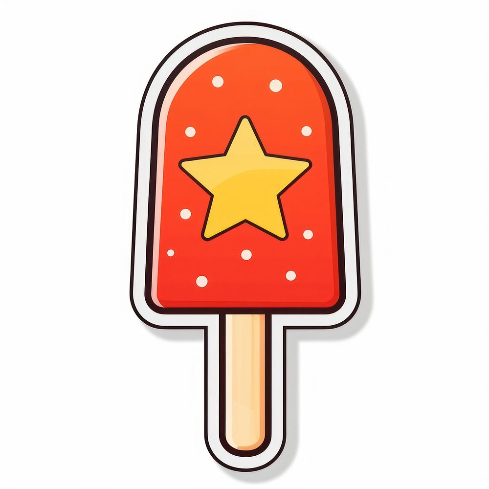 Popsicle food white background strawberry. AI generated Image by rawpixel.