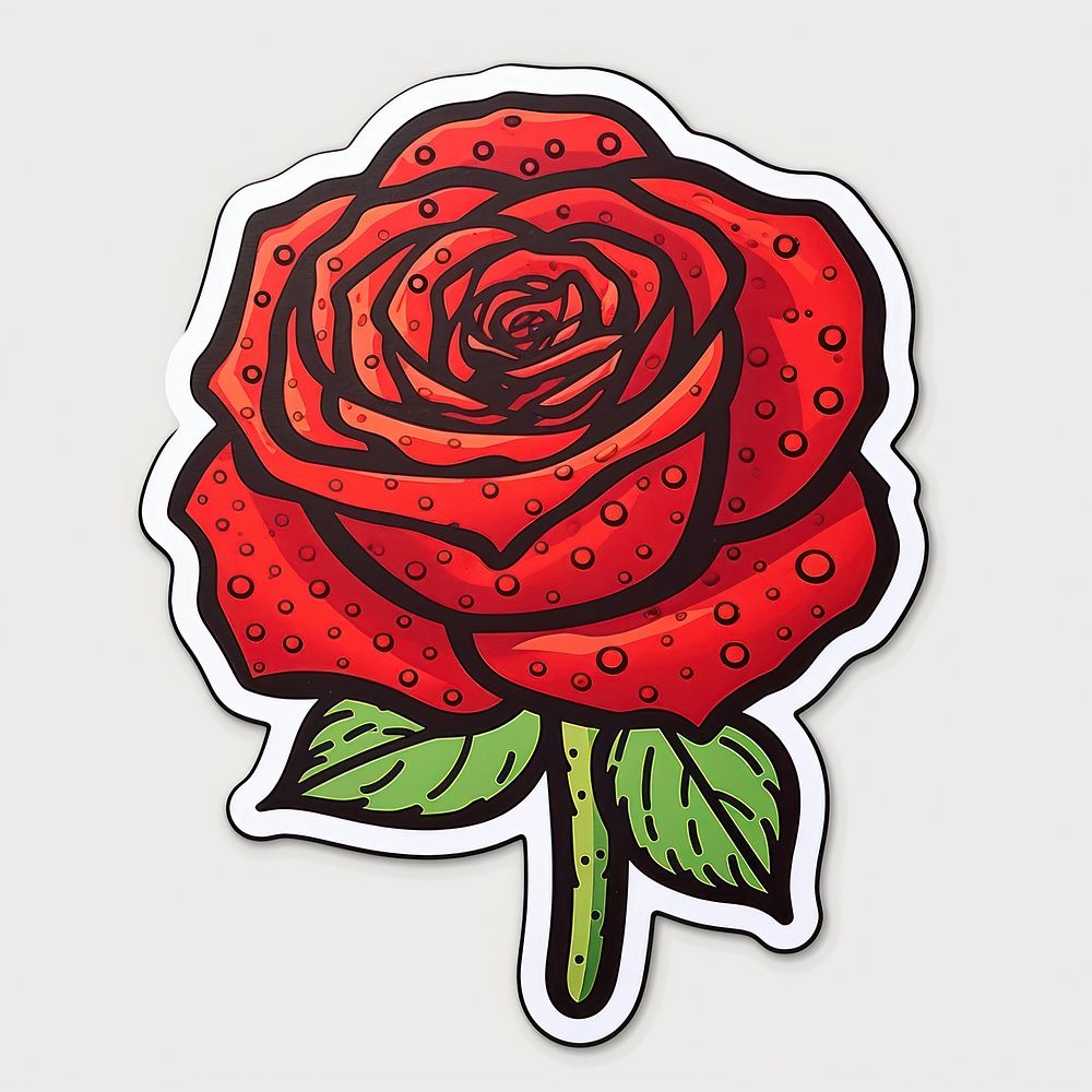 Red rose art flower plant. AI generated Image by rawpixel.