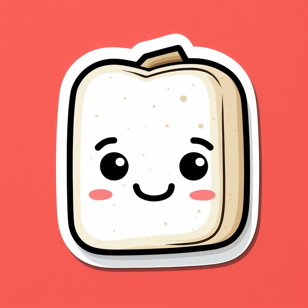Roast marshmellow food cartoon smiling. AI generated Image by rawpixel.