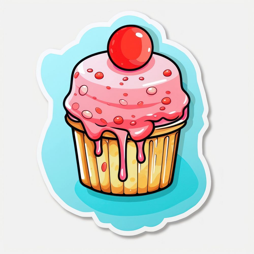 Cake cupcake dessert icing. AI generated Image by rawpixel.