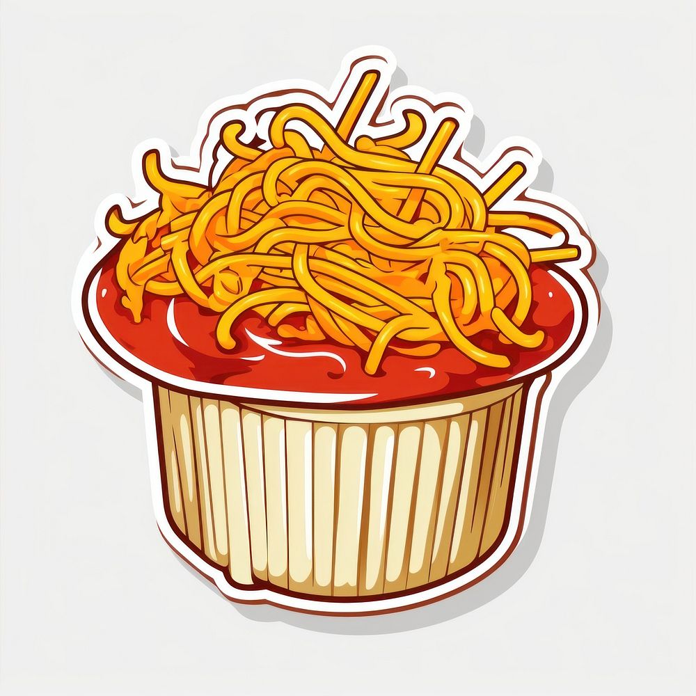 Spaghetti pasta food naporitan. AI generated Image by rawpixel.