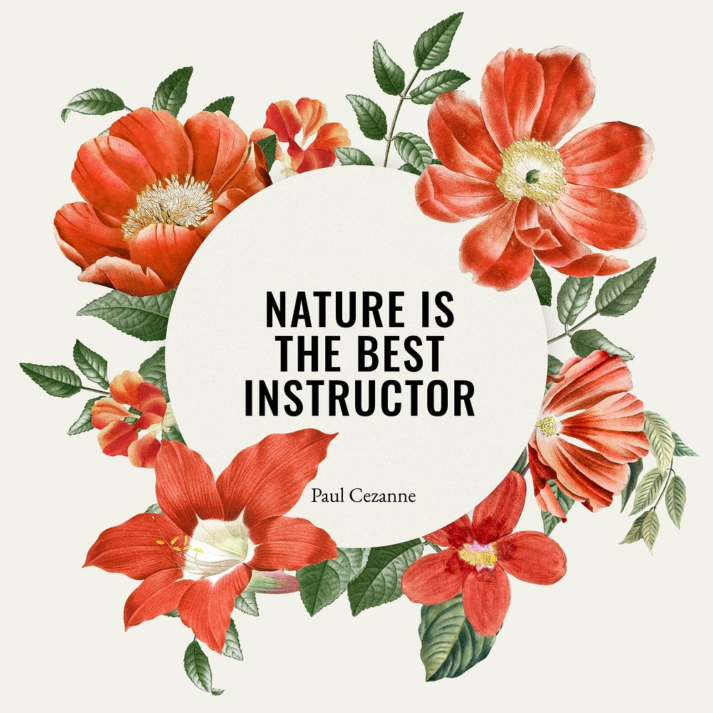Nature quote  Instagram post template