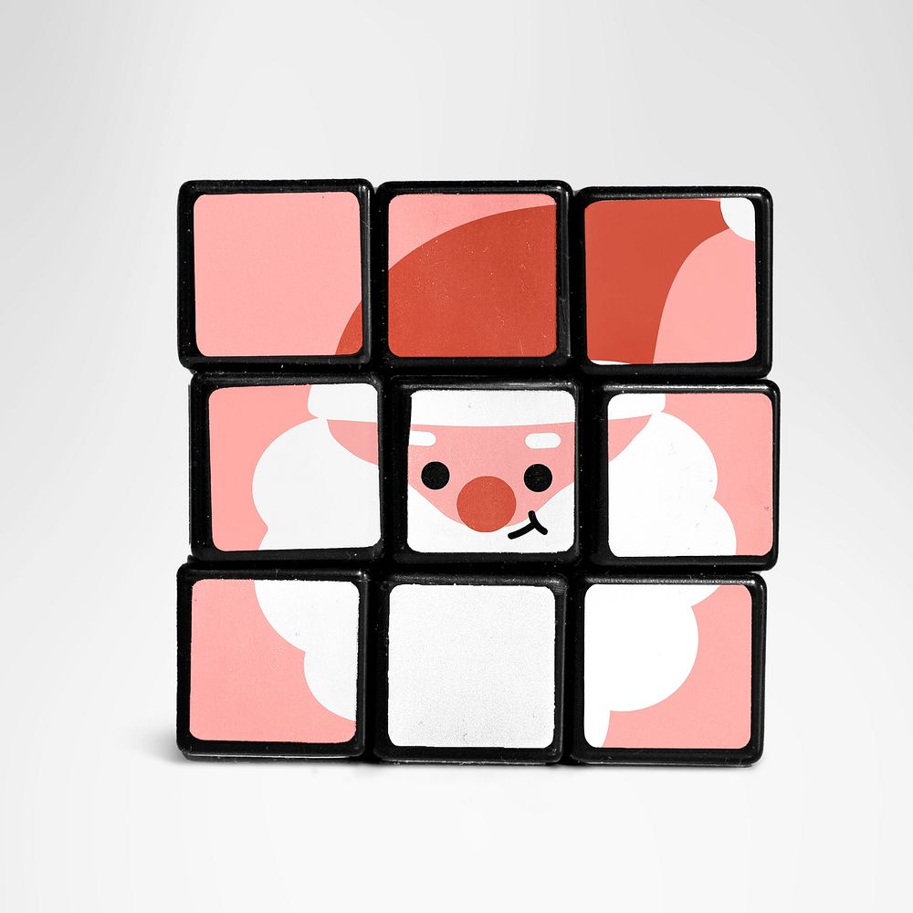 Cube puzzle toy mockup psd
