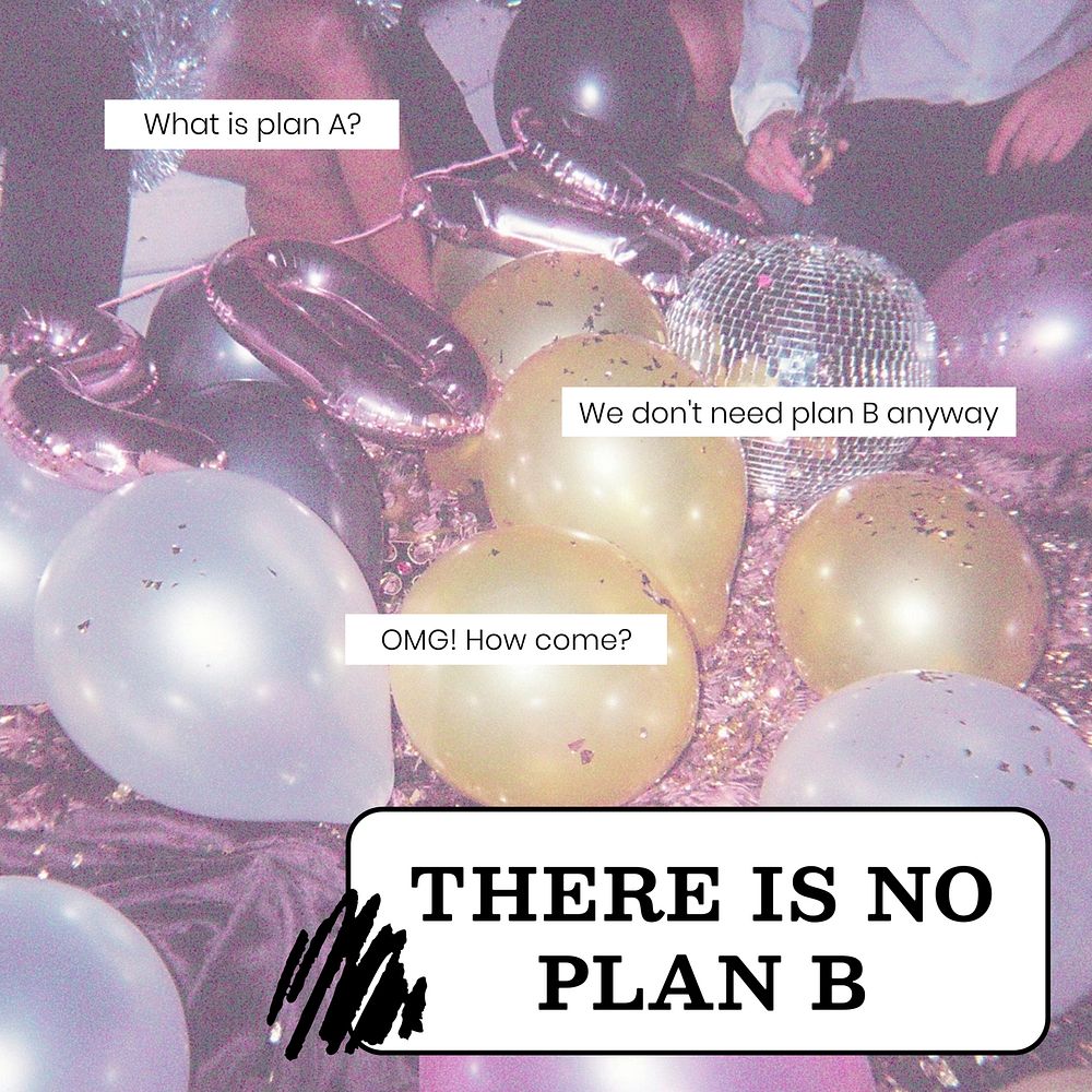 Plan B quote Instagram post template