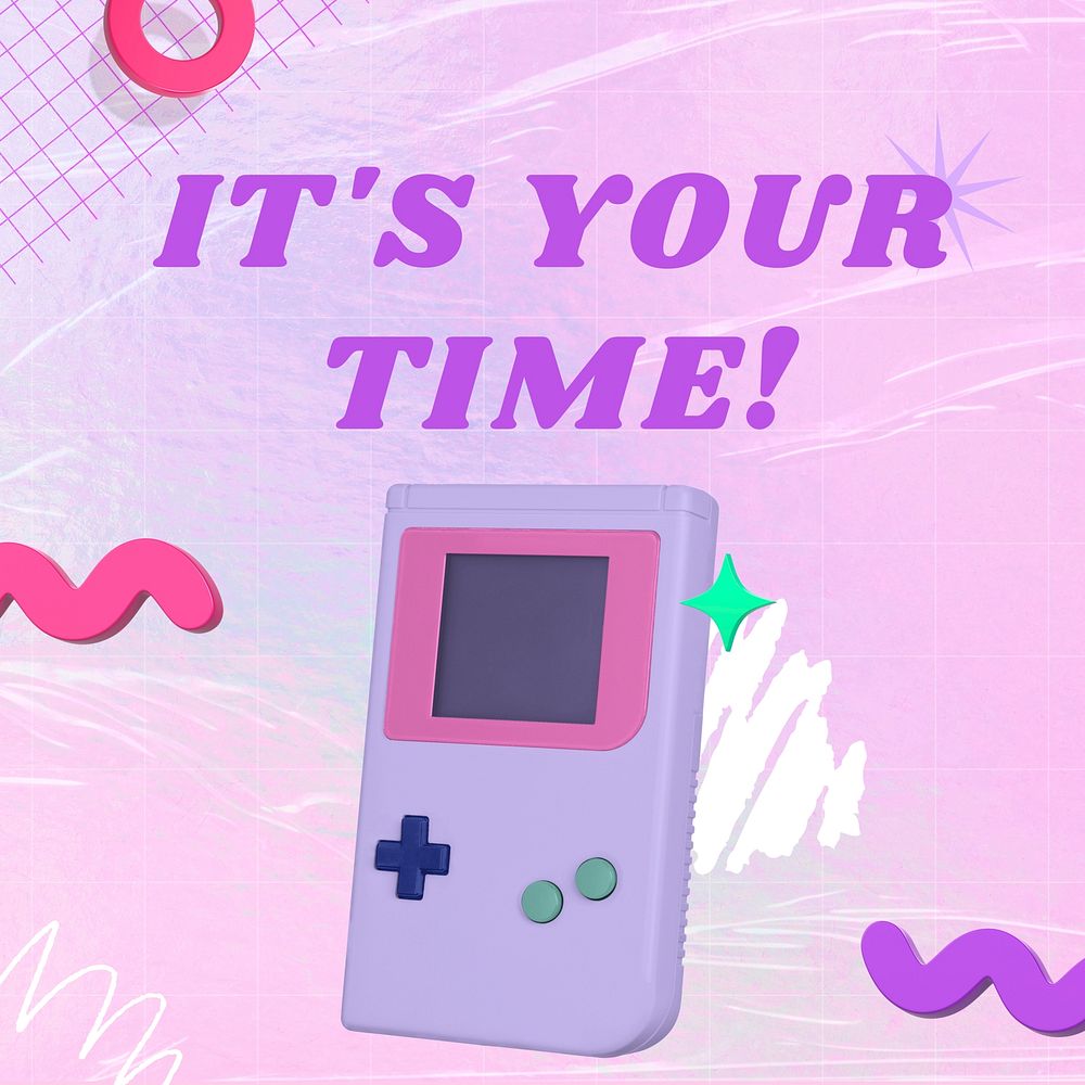 It's your time quote Instagram post template