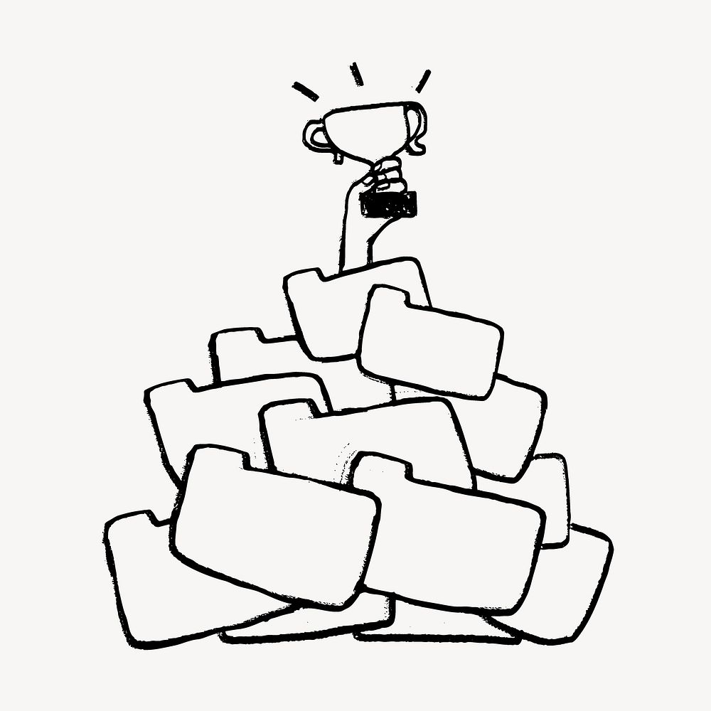 project-success-doodle-illustration-vector-free-vector-rawpixel
