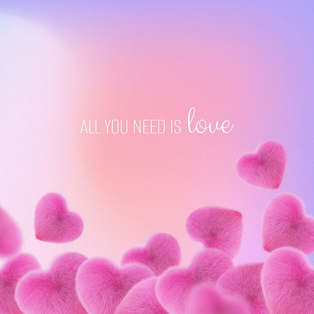 Pink hearts  Instagram post template