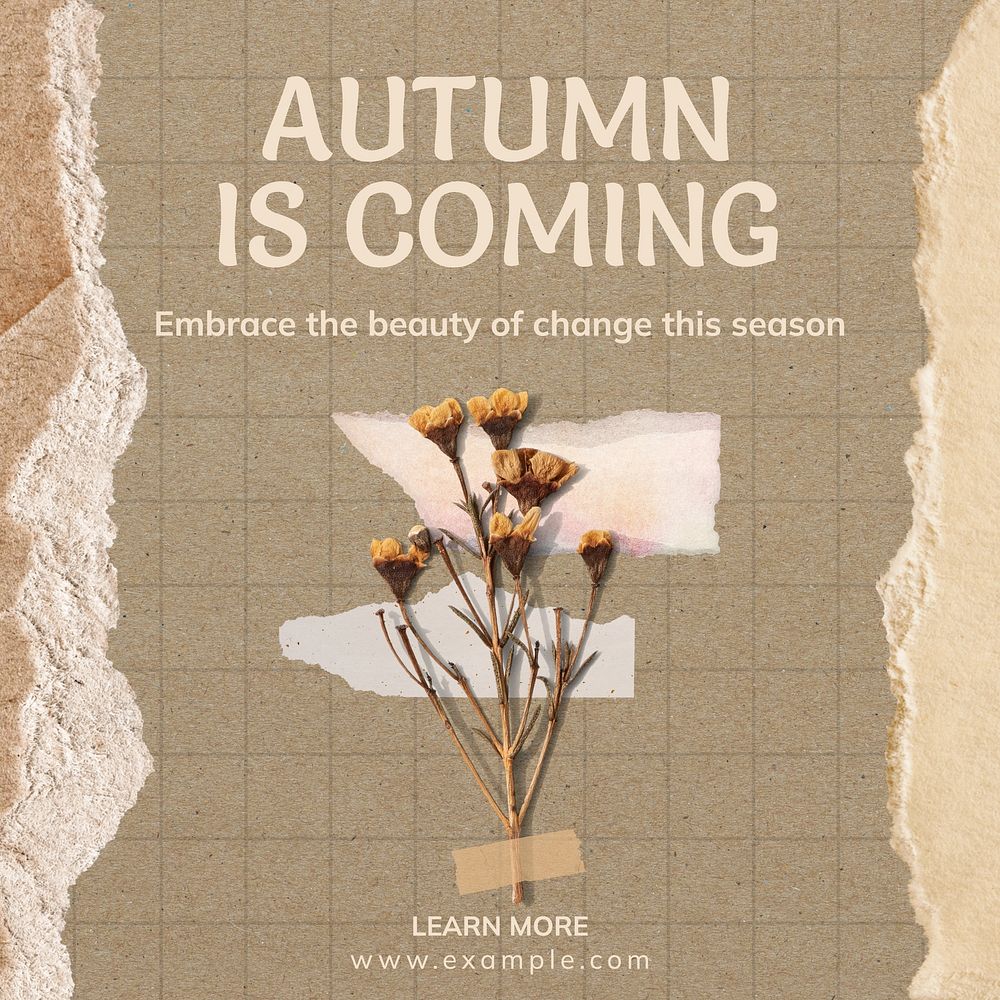Autumn is coming Instagram post template