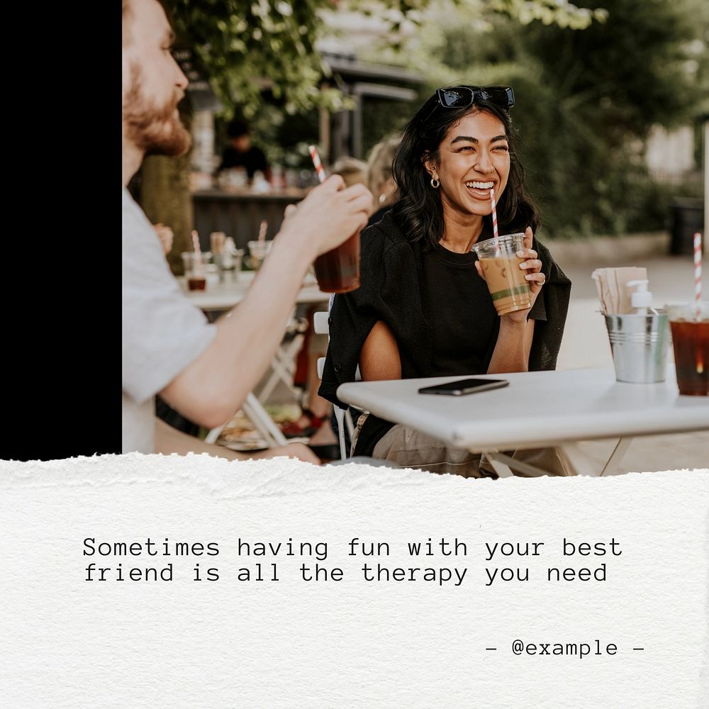 Friendship quotes  Instagram post template