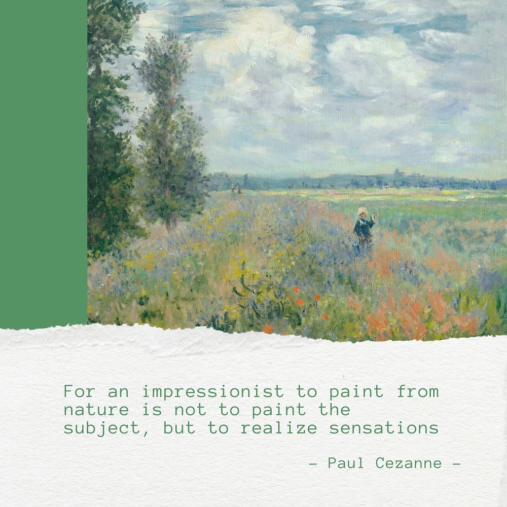 Cezanne quote  Instagram post template