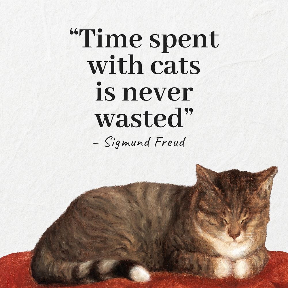 Freud's cat quote  Instagram post template