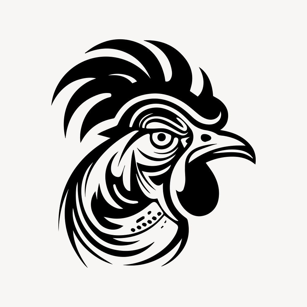 Chicken flat old school illustration. AI generated Image by rawpixel.