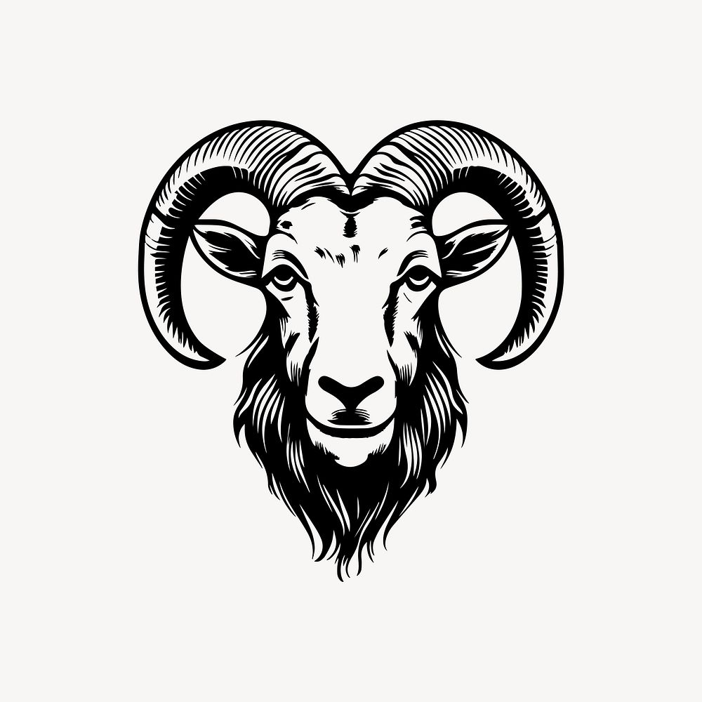 Goat flat old school illustration | Free Vector - rawpixel