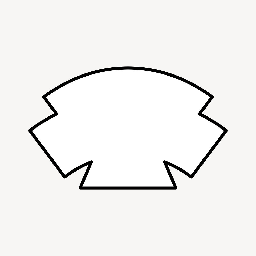 Black & white geometric badge vector