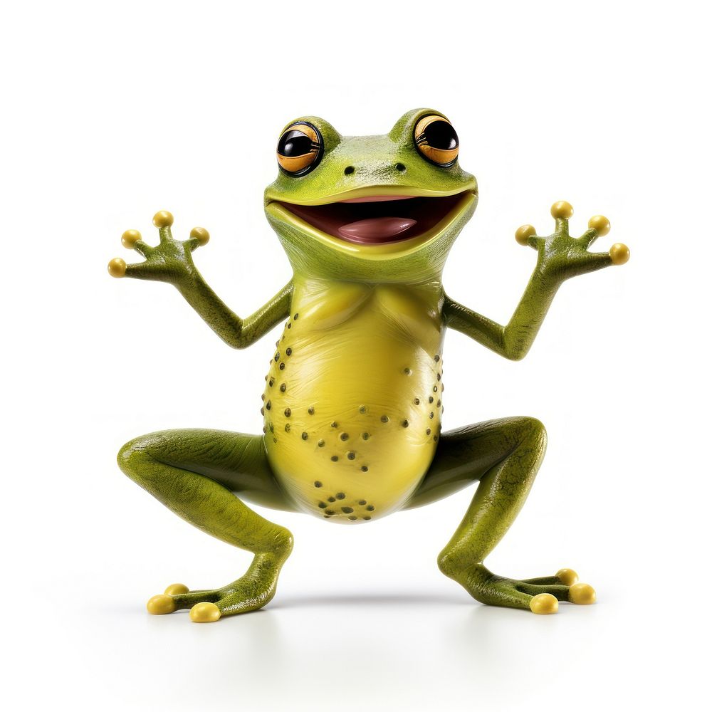 Happy smiling dancing frog amphibian | Free Photo - rawpixel