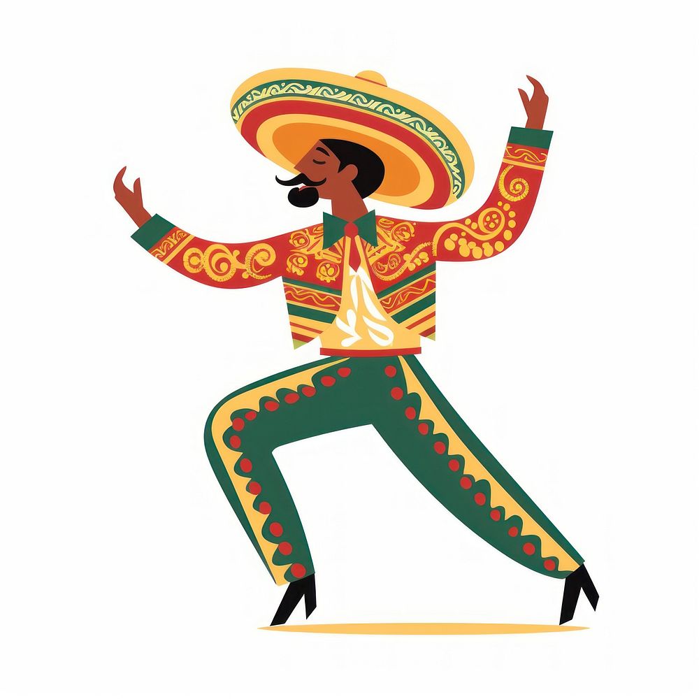 Man dancing sombrero performance. AI generated Image by rawpixel.