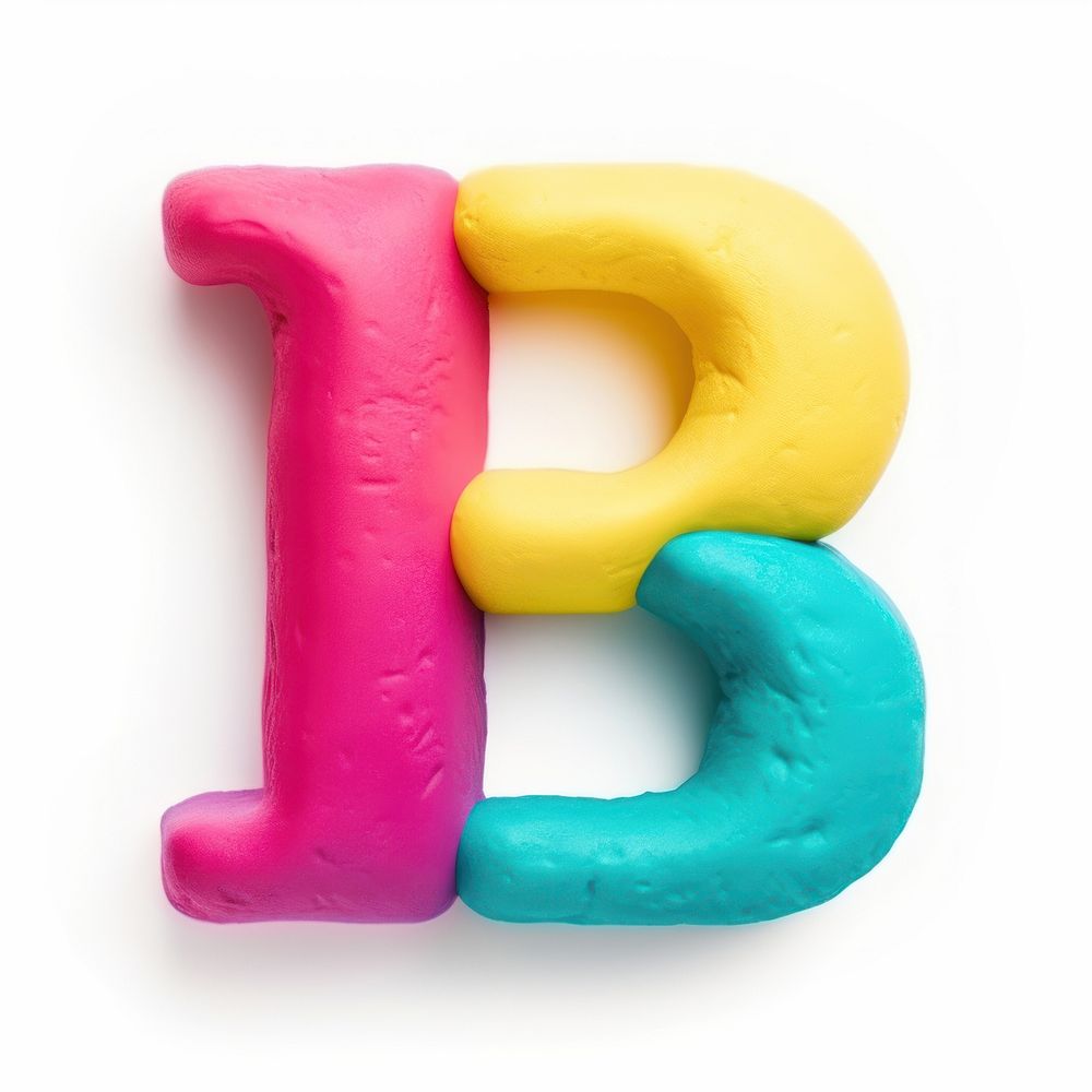 Uppercase B plasticine text alphabet number. AI generated Image by rawpixel.