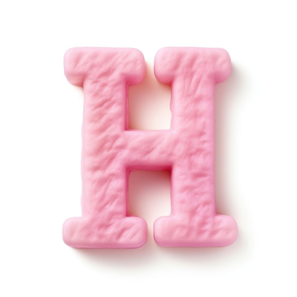 Lowercase h letters plasticine text pink white background. AI generated Image by rawpixel.