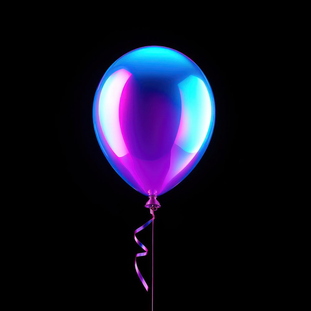 Lighting balloon purple night. AI generated Image by rawpixel.