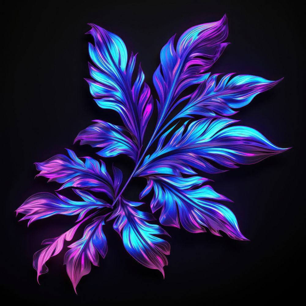Leaf pattern purple light. AI generated Image by rawpixel.