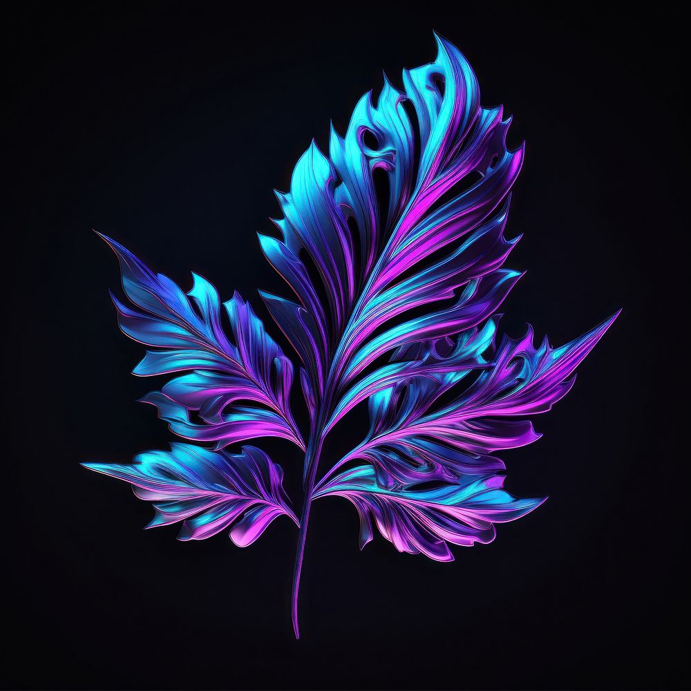 Leaf pattern purple light. AI generated Image by rawpixel.