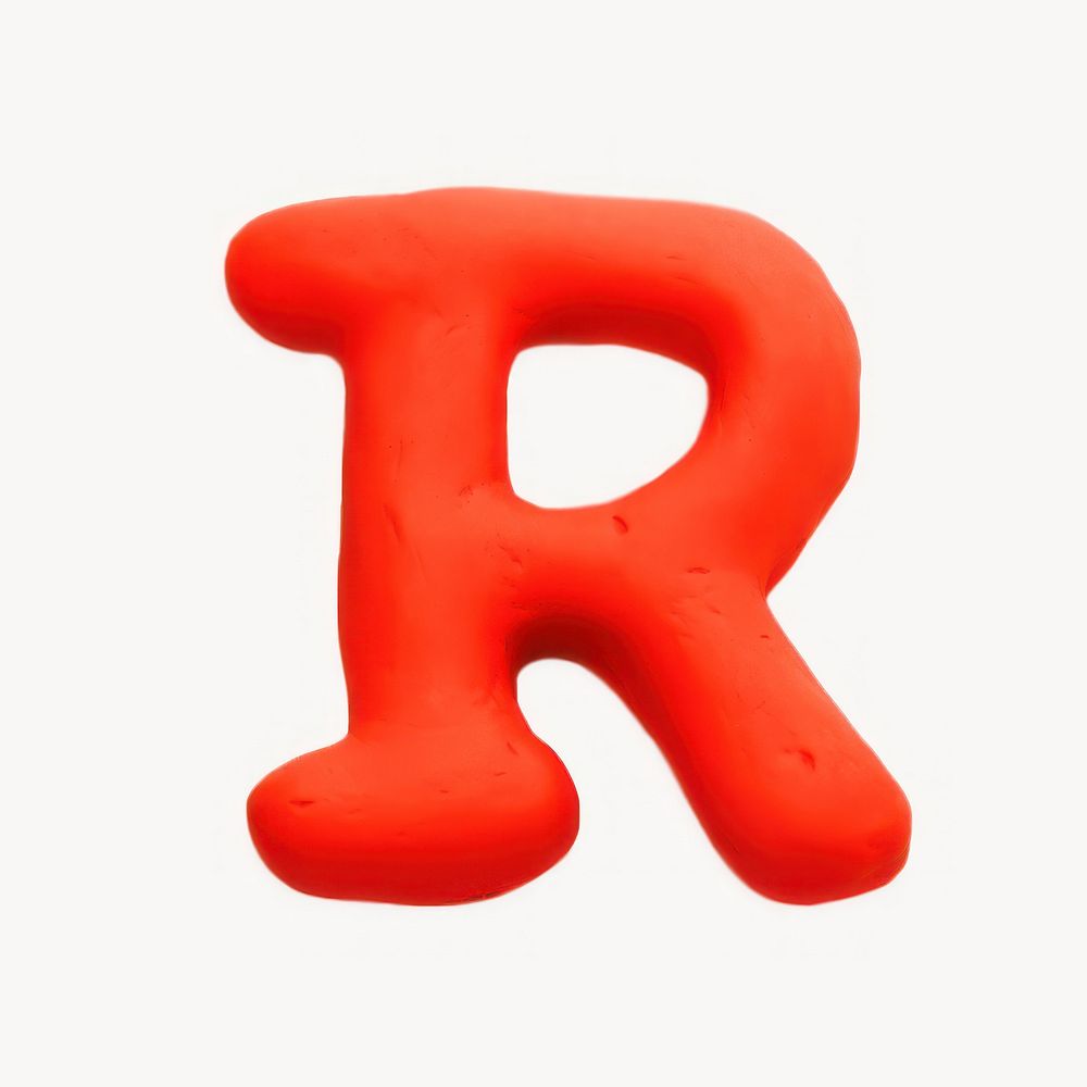 Plasticine r letters text pink white background. AI generated Image by rawpixel.