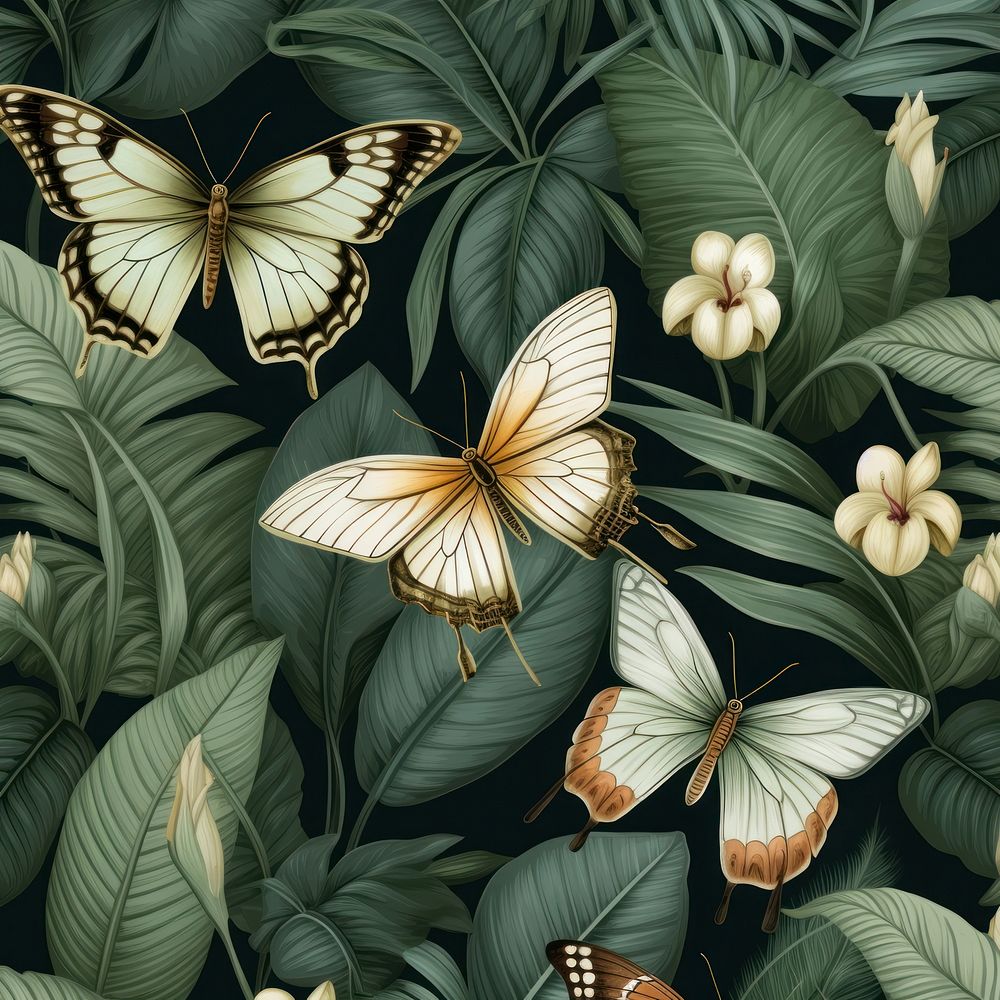 Moth butterfly tropics pattern. AI generated Image by rawpixel.