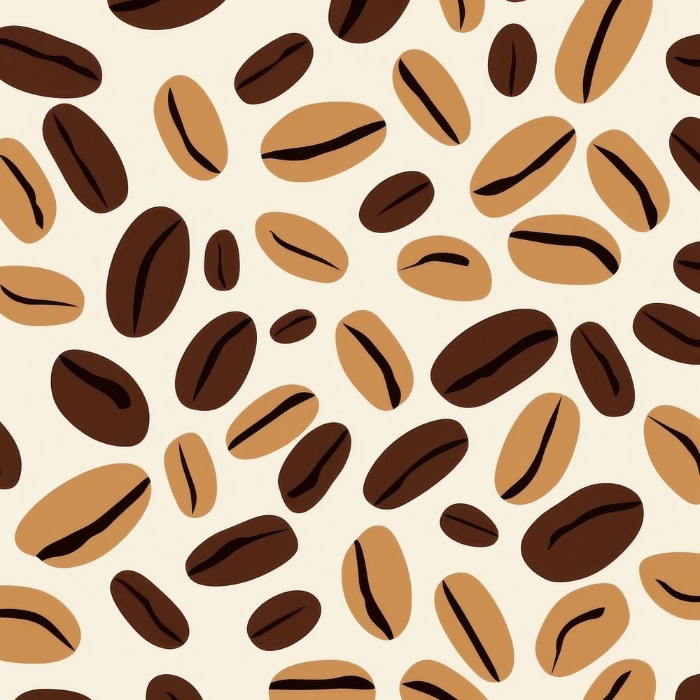 Coffee pattern nut coffee bean. AI generated Image by rawpixel.