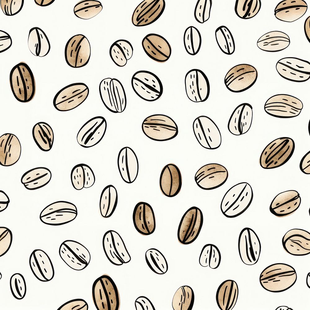 Backgrounds pattern coffee line. AI generated Image by rawpixel.