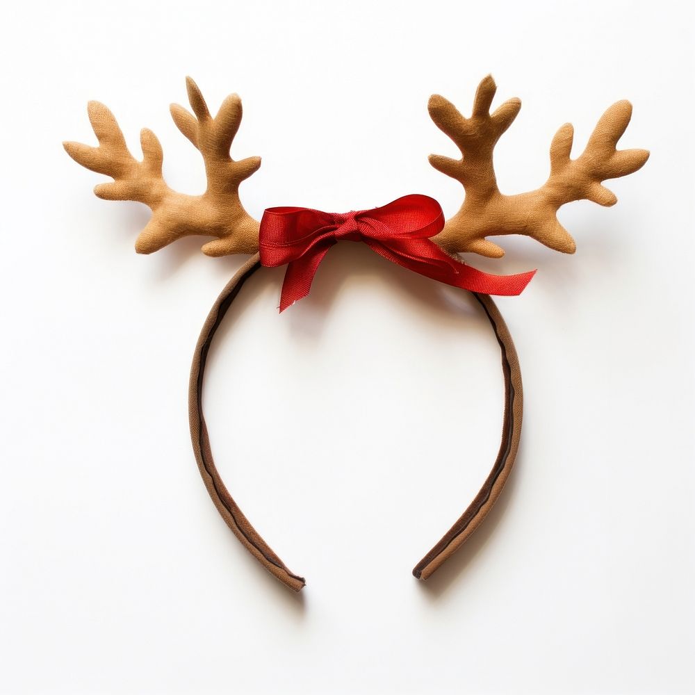Christmas reindeer antler headwear white background representation celebration. AI generated Image by rawpixel.