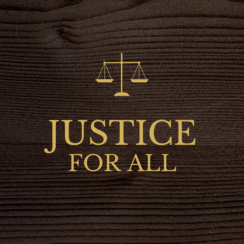Justice for all  Instagram post template